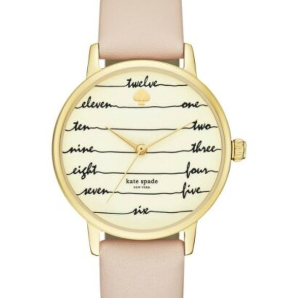 metro vachetta leather hybrid watch